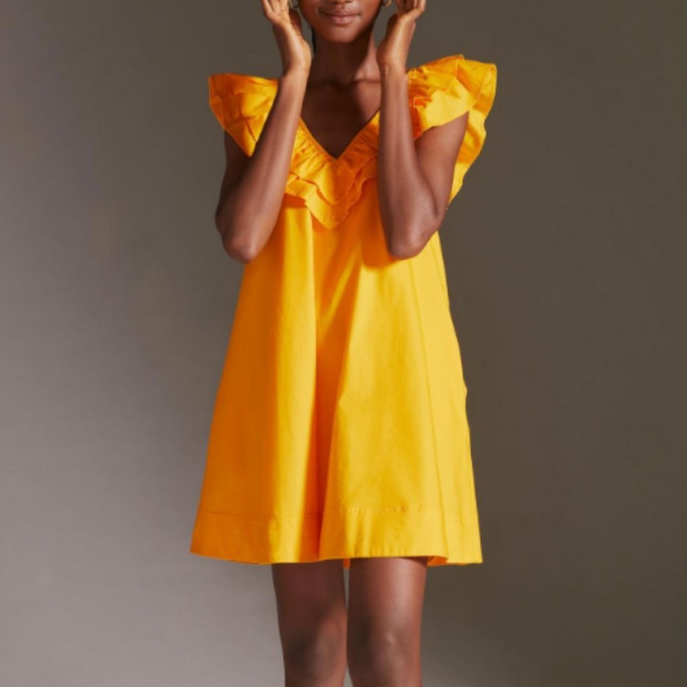 NWT Maeve Ruffle Tunic Mini Dress